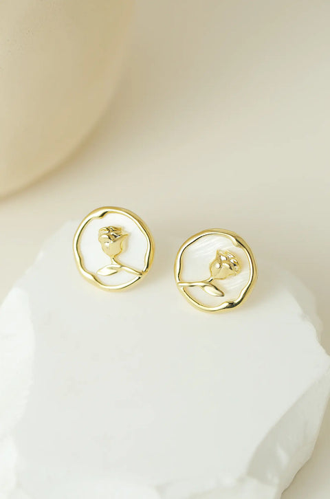 rose earrings