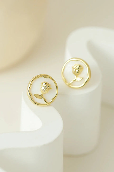 rose earrings