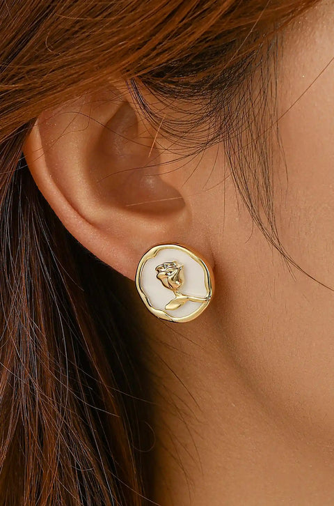 rose earrings