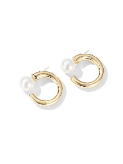 pearl hoop earrings