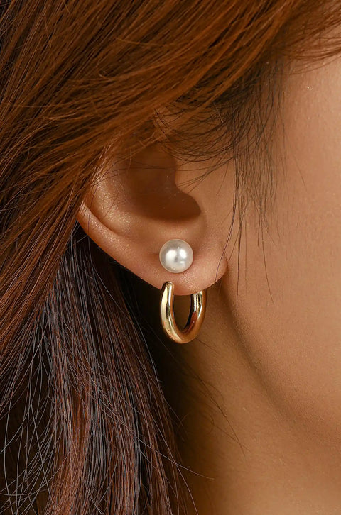 pearl hoop earrings