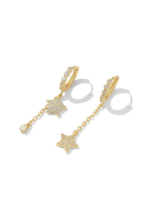 star dangle earrings