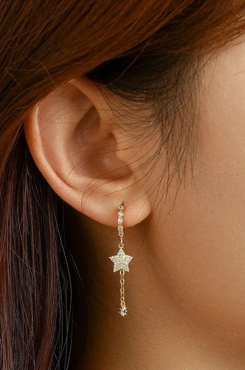 star dangle earrings