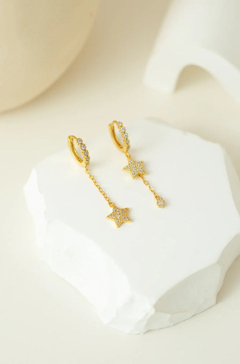 star dangle earrings