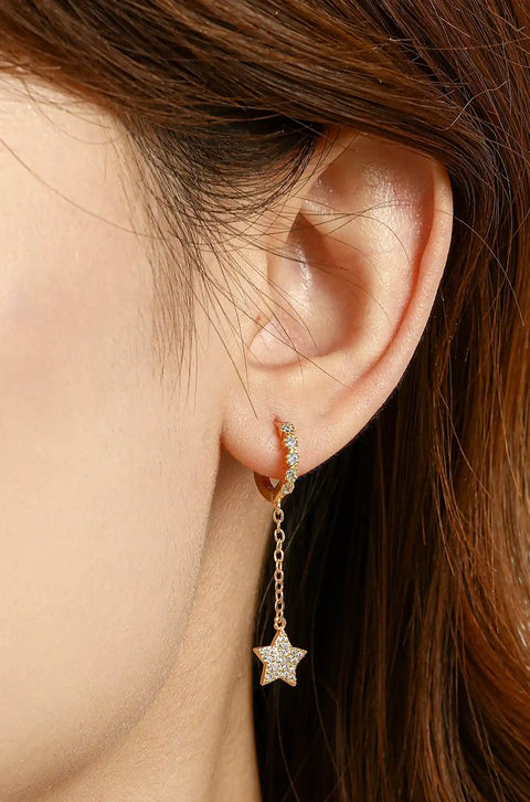 star dangle earrings