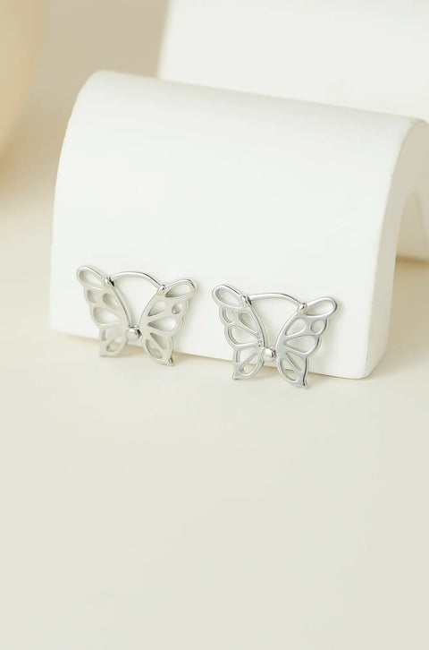 butterfly hoop earrings