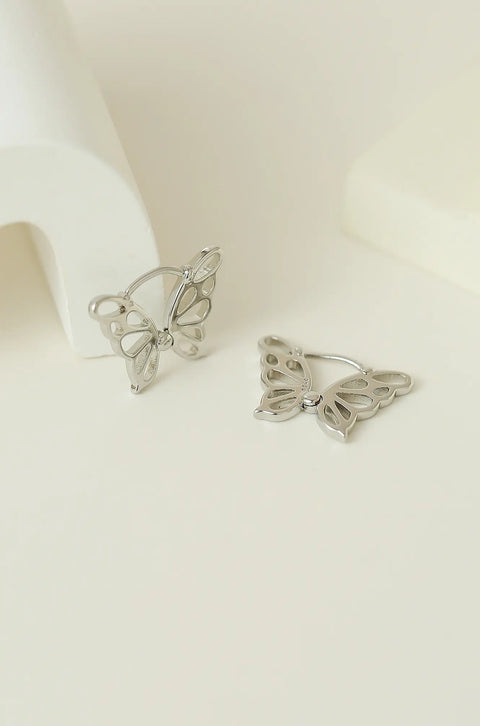 butterfly hoop earrings