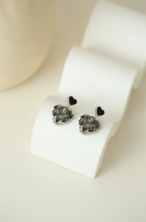 Black Heart Earrings