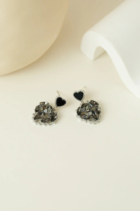 Black Heart Earrings