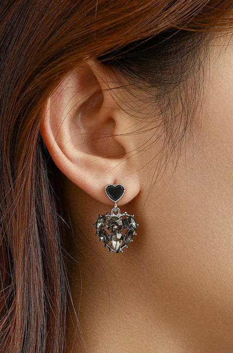 Black Heart Earrings