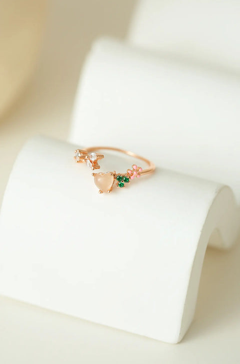 pink heart ring