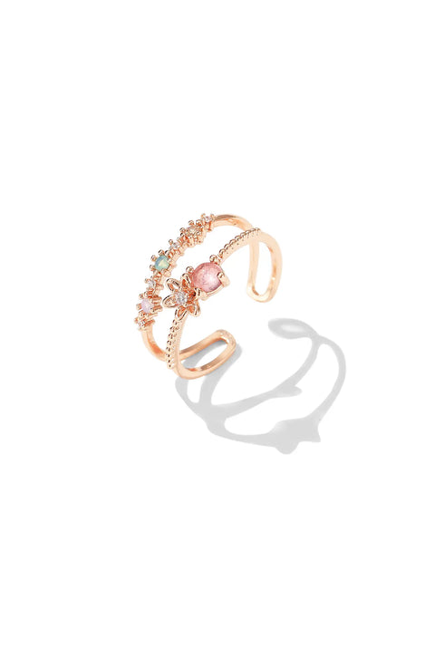 Opal Flower Ring