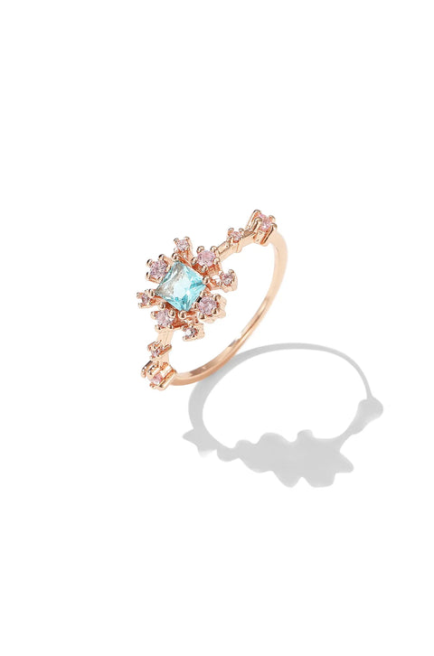 square ruby ring