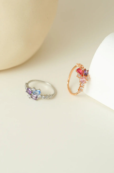 multi gemstone ring