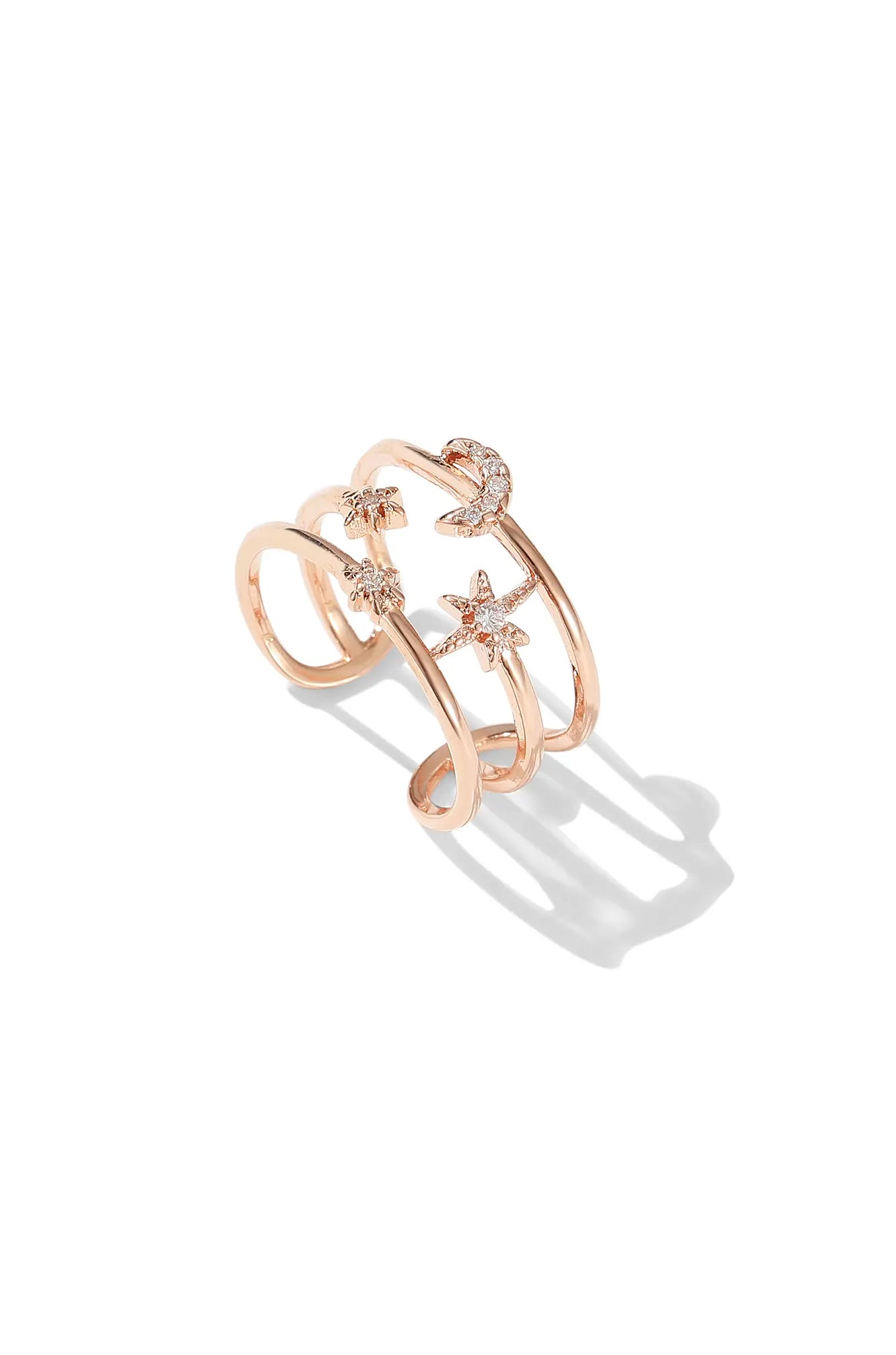 Sterling Silver Celestial Adjustable Ring