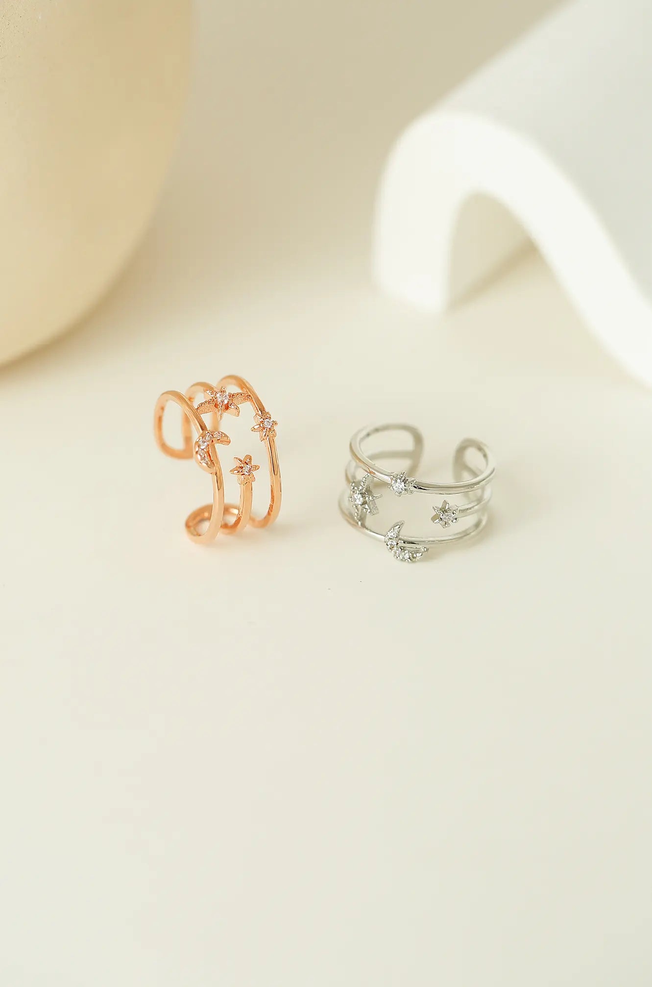 Sterling Silver Celestial Adjustable Ring