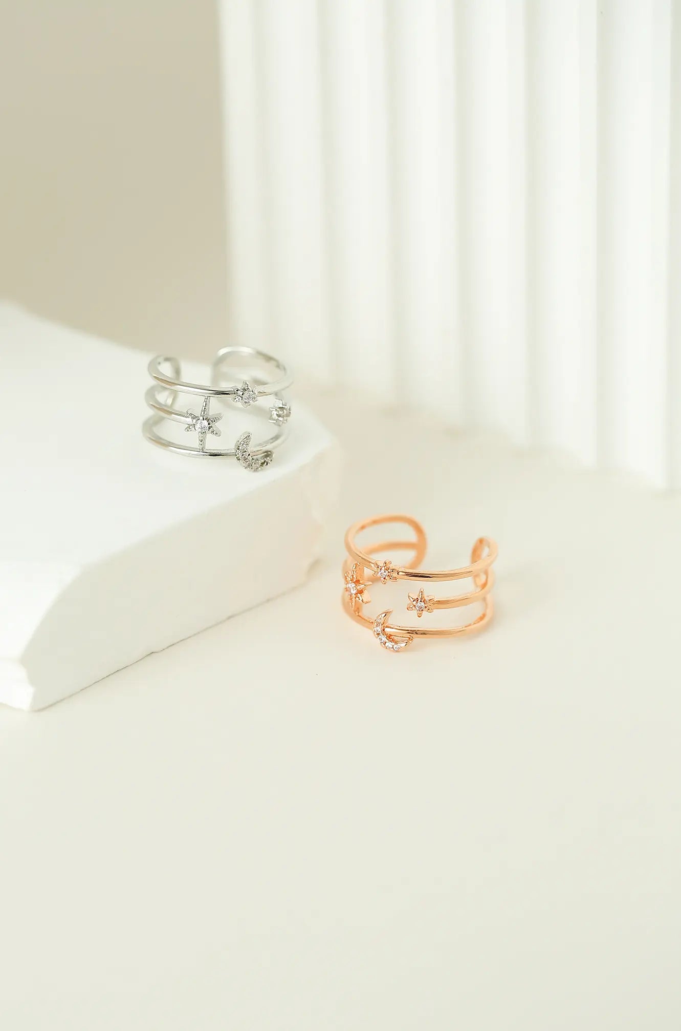 Sterling Silver Celestial Adjustable Ring