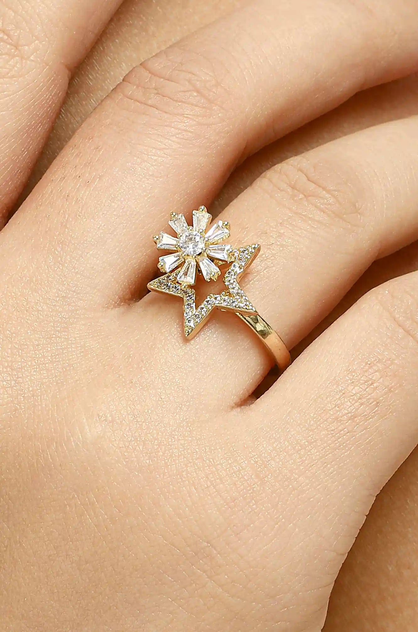 Star Spinning Fidget Ring