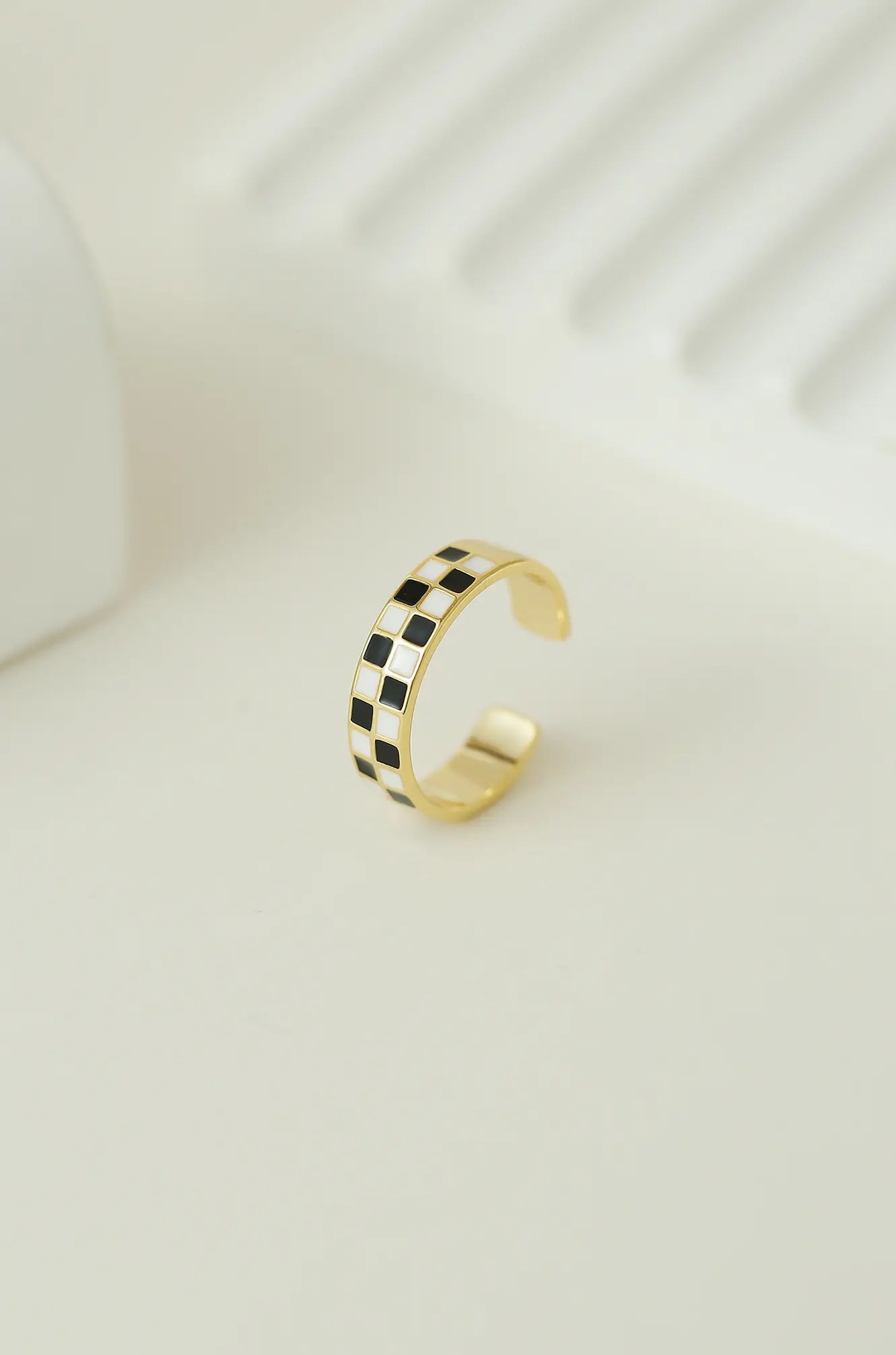 Chess Enamel Ring