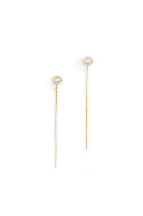 chain cuff earrings