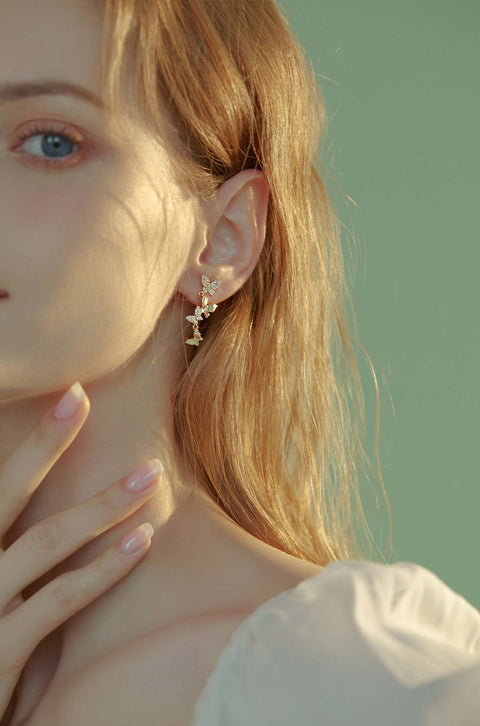 Butterfly Drop Earrings