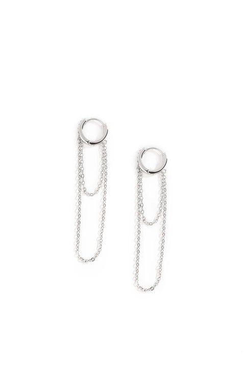 chain hoop earrings