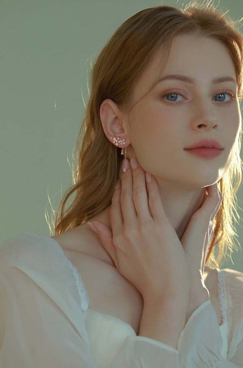 flower earrings dangle