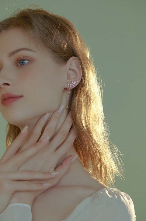 flower earrings dangle