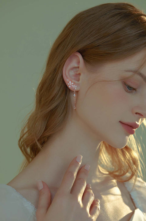 flower earrings dangle