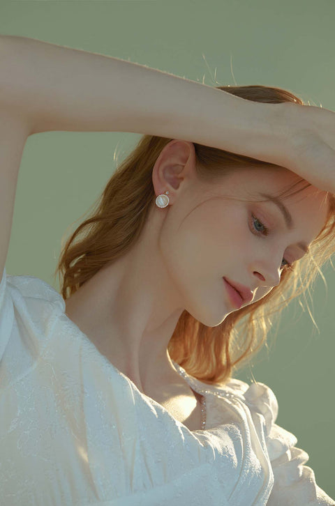 opal stud earrings