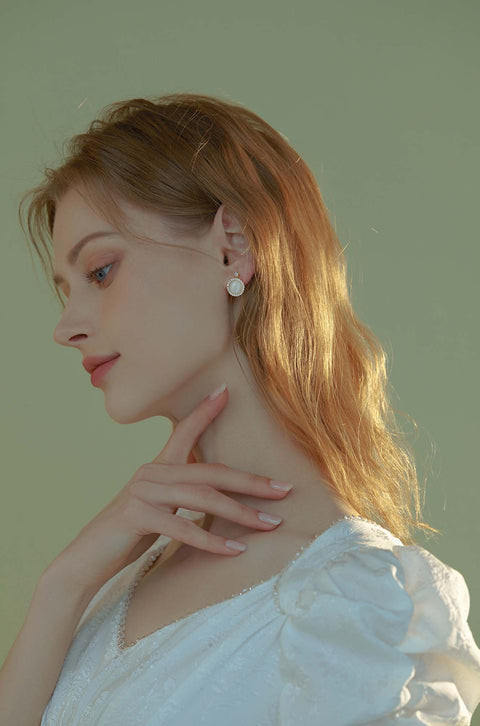 opal stud earrings