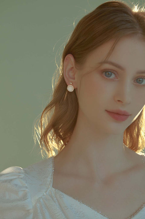 opal stud earrings