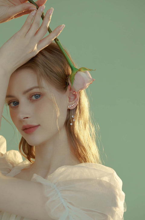 gold crystal earrings