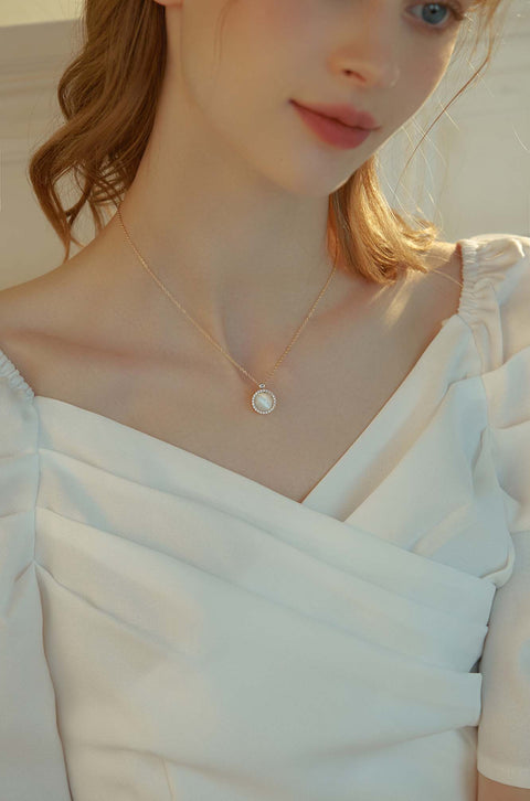 gold opal necklace