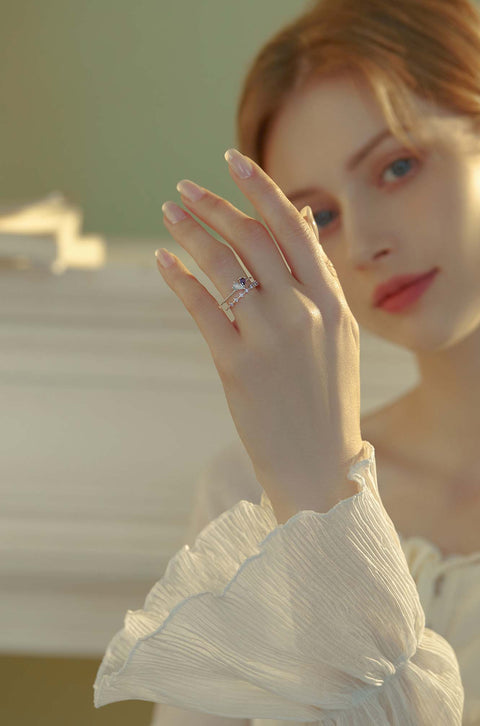 heart stone ring