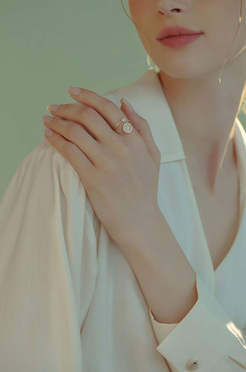 Opal Spin Fidget Ring