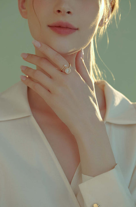 Opal Spin Fidget Ring