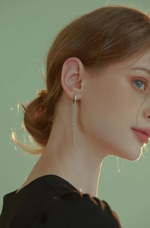 chain hoop earrings