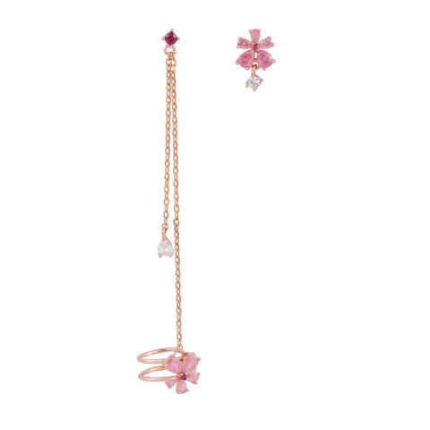 flower clip on earrings