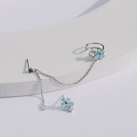 flower clip on earrings