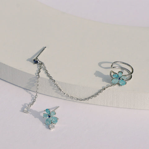 flower clip on earrings
