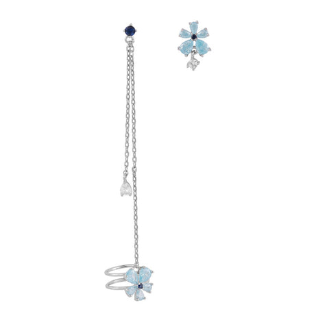 flower clip on earrings