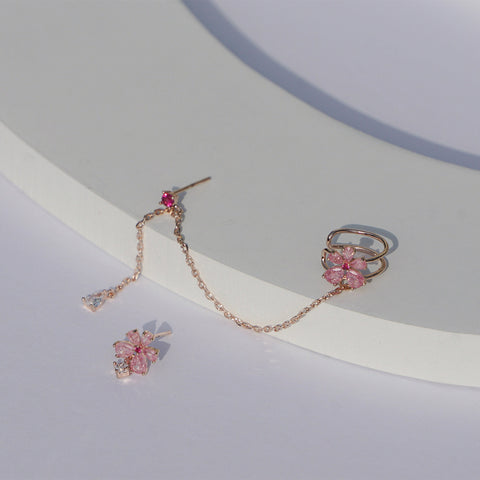 flower clip on earrings