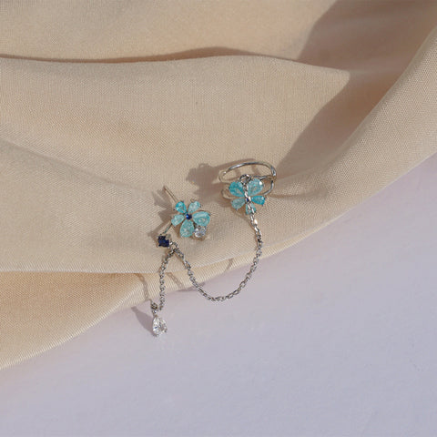 flower clip on earrings