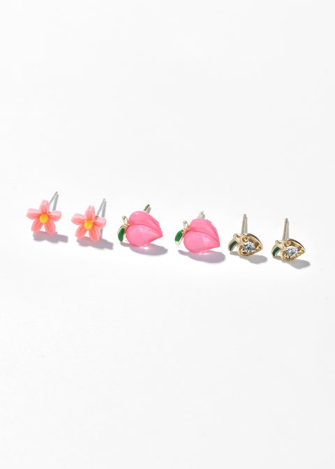 Peachy Petal Glow Earrings