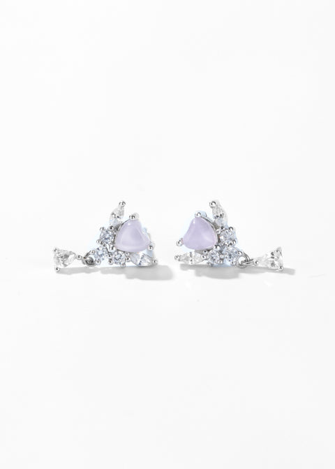 Rhinestone Heart Earrings