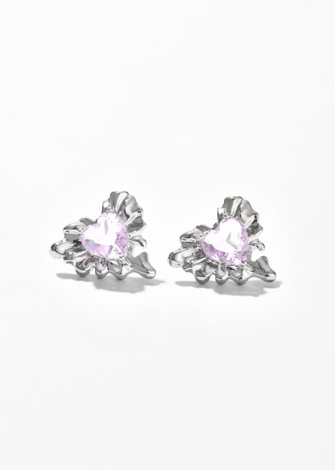 Pink Heart Earring