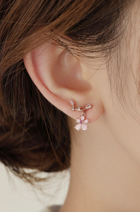 flower earrings drop