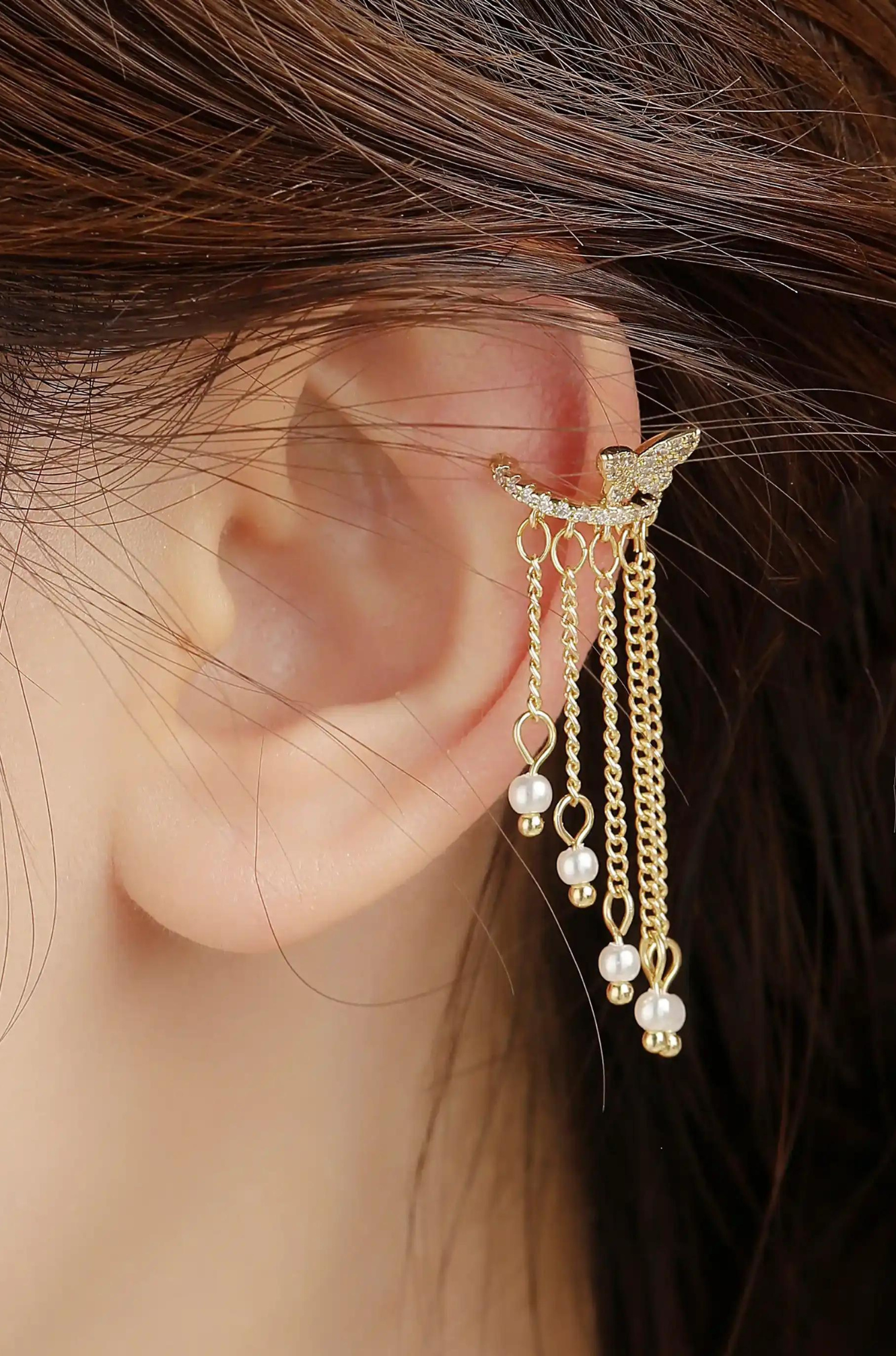 gold cuff earring