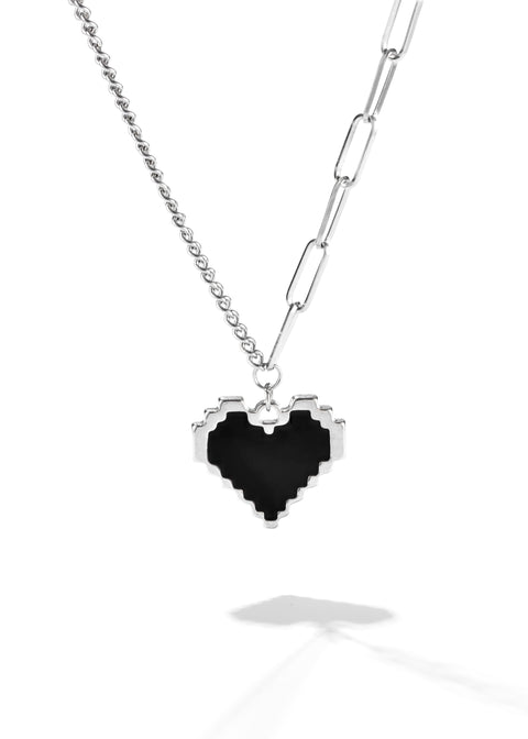 black heart pendant necklace